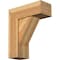 Ekena Millwork Traditional Block Rough Sawn Bracket w/ Offset Brace, Western Red Cedar, 8"W x 20"D x 24"H BKT0806X20X24TRA05RWR - alternate 1